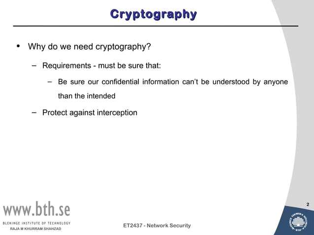 Lecture3a symmetric encryption | PPT