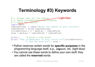 Lecture 3 basic syntax and semantics | PPT