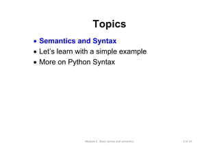 Lecture 3 basic syntax and semantics | PPT