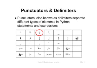 Lecture 3 basic syntax and semantics | PPT
