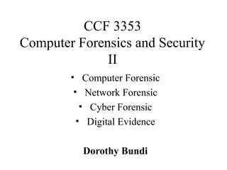 Comprehensive Overview of Computer Forensics and Digital Evidence ...