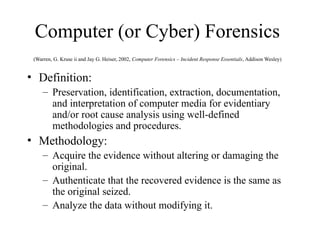 Comprehensive Overview of Computer Forensics and Digital Evidence ...
