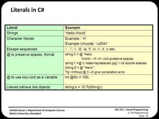 Lecture 3 __c_sharp | PPTX