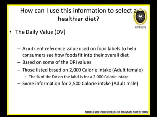Lecture 3 Dietary Requirements And Guidelines
