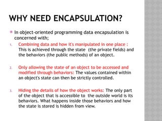 Comprehensive Guide to Encapsulation in Object-Oriented Programming | PPTX