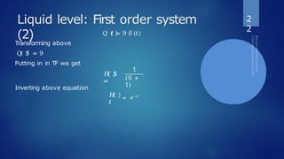 First order processes Chemical Process Control.pptx