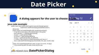 Datepickerdialog In Java Lecture 3: Android basic GUI widgets.pptx