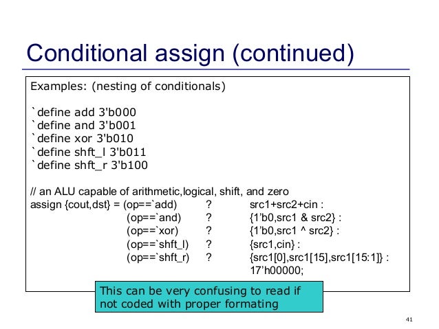 verilog nested conditional assignment