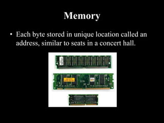 Memory Located Computer its about computer storage and its managements how to manage the memory ...
