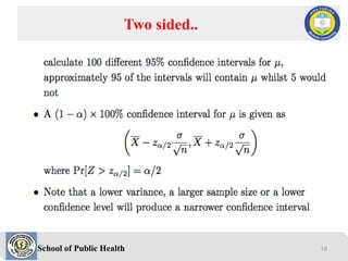 School of Public Health
Two sided..
18
 