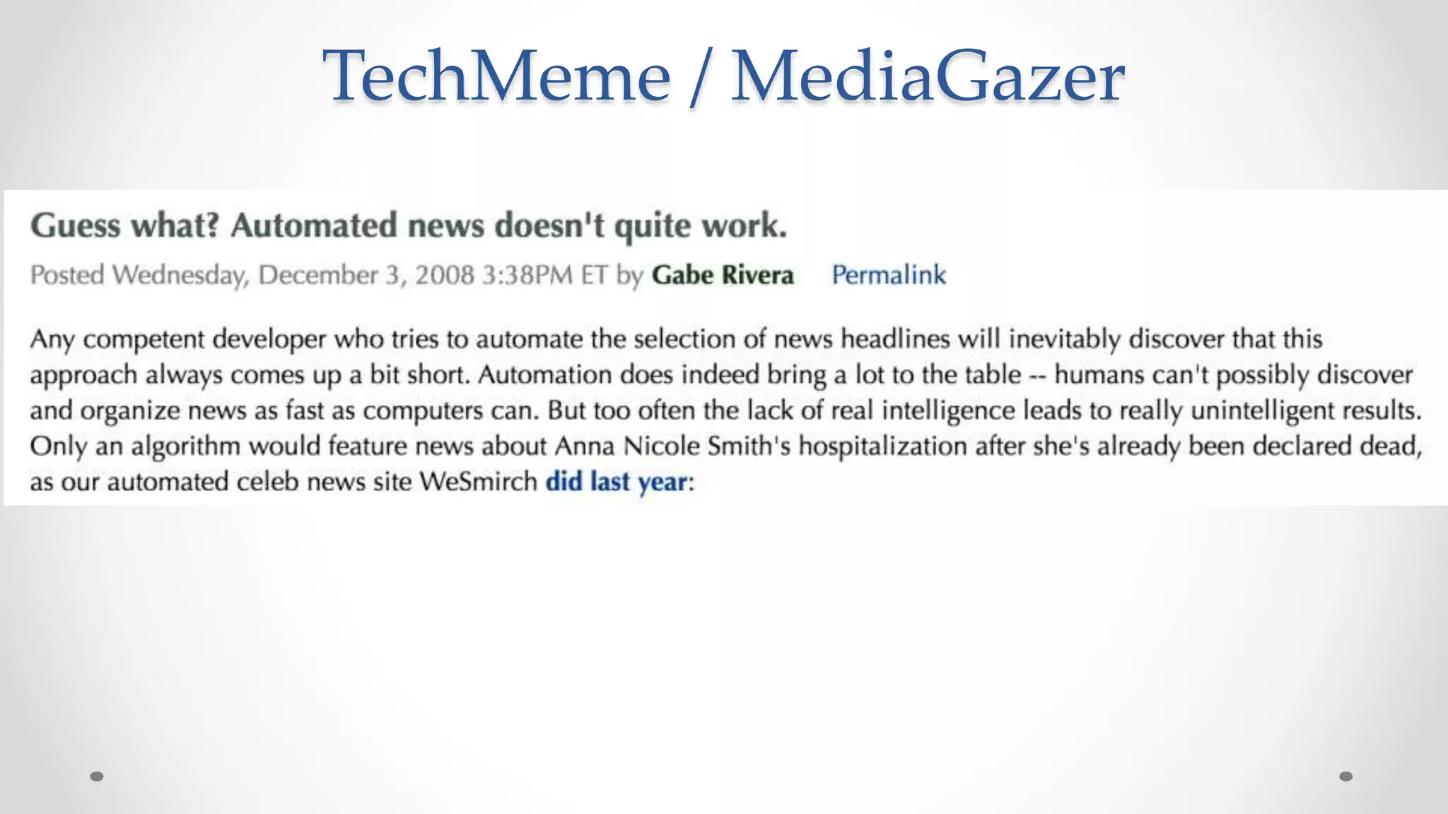 TechMeme / MediaGazer
 