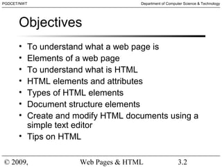 Lecture3 introduction towebpages | PPT