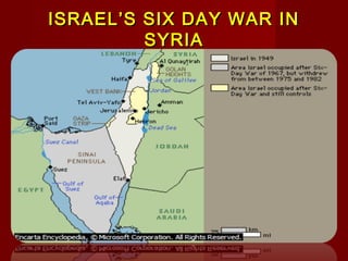 ISRAEL’S SIX DAY WAR INISRAEL’S SIX DAY WAR IN
SYRIASYRIA
 