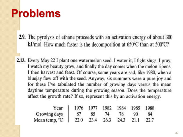 Lecture 3 kinetics of homogeneous reactions | PPTX
