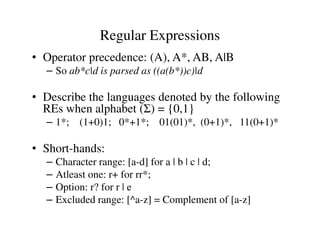 Lecture3 lexical analysis | PPT