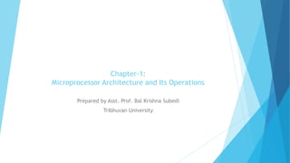 Chapter-1:
Microprocessor Architecture and Its Operations
Prepared by Asst. Prof. Bal Krishna Subedi
Tribhuvan University
 