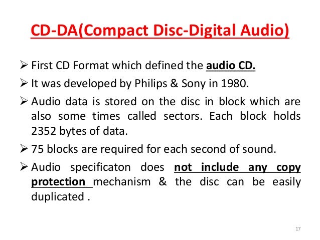 cd and its standards