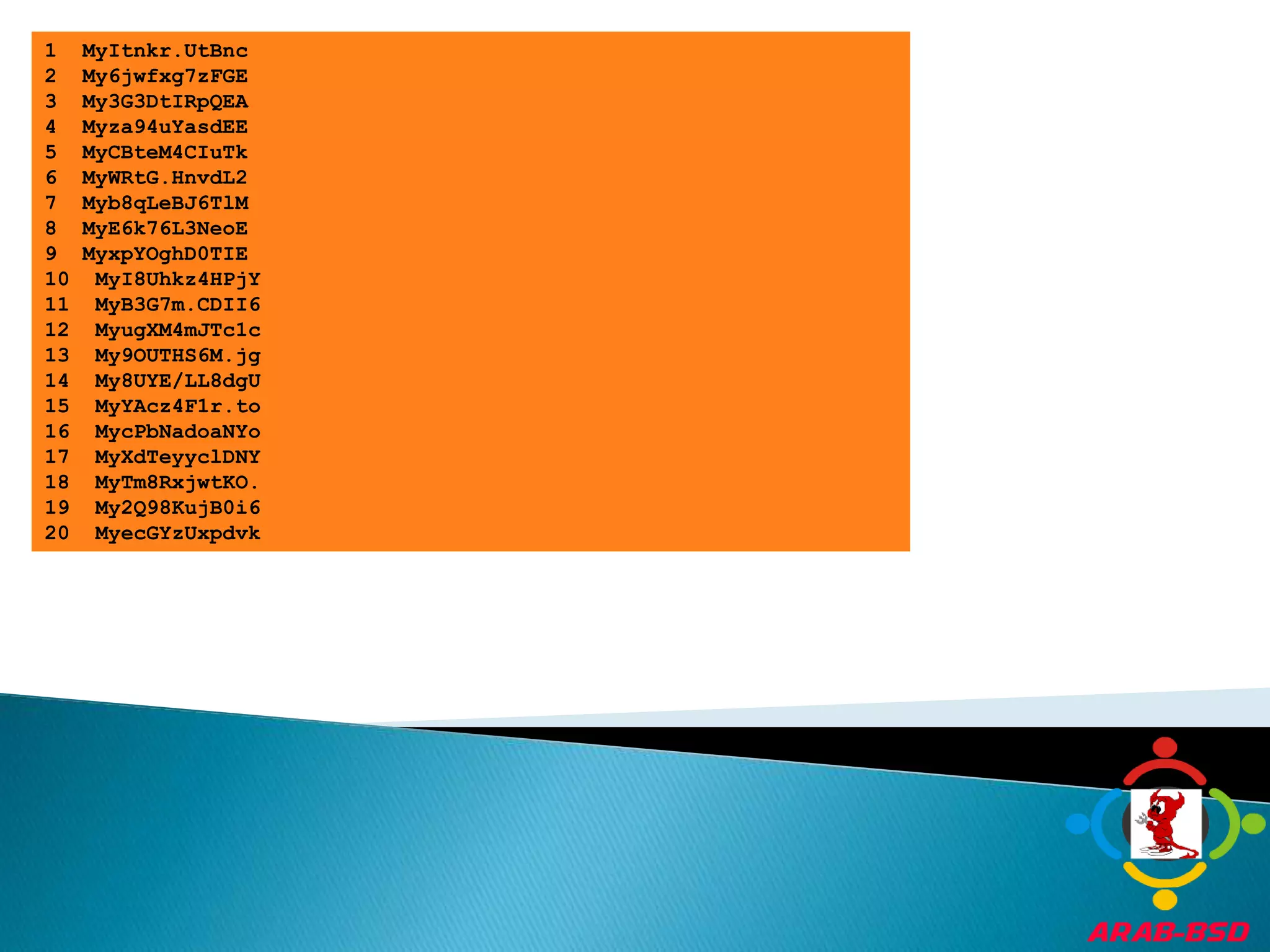 1  MyItnkr.UtBnc2  My6jwfxg7zFGE3  My3G3DtIRpQEA4  Myza94uYasdEE5  MyCBteM4CIuTk6  MyWRtG.HnvdL27  Myb8qLeBJ6TlM8  MyE6k76L3NeoE9  MyxpYOghD0TIE10  MyI8Uhkz4HPjY11  MyB3G7m.CDII612  MyugXM4mJTc1c13  My9OUTHS6M.jg14  My8UYE/LL8dgU15  MyYAcz4F1r.to16  MycPbNadoaNYo17  MyXdTeyyclDNY18  MyTm8RxjwtKO.19  My2Q98KujB0i620  MyecGYzUxpdvk