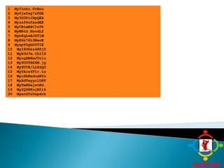 1  MyItnkr.UtBnc2  My6jwfxg7zFGE3  My3G3DtIRpQEA4  Myza94uYasdEE5  MyCBteM4CIuTk6  MyWRtG.HnvdL27  Myb8qLeBJ6TlM8  MyE6k76L3NeoE9  MyxpYOghD0TIE10  MyI8Uhkz4HPjY11  MyB3G7m.CDII612  MyugXM4mJTc1c13  My9OUTHS6M.jg14  My8UYE/LL8dgU15  MyYAcz4F1r.to16  MycPbNadoaNYo17  MyXdTeyyclDNY18  MyTm8RxjwtKO.19  My2Q98KujB0i620  MyecGYzUxpdvk