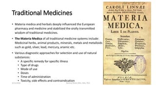 Traditional Effects Pharmacognosy I: Exploring Medicinal and Aromatic Plants in Traditional ...