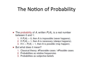 Lecture 3 Probability Theory | PDF
