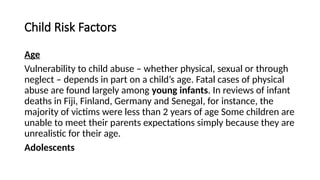 Protection Rights, Introduction to Child Maltreatment | PPTX