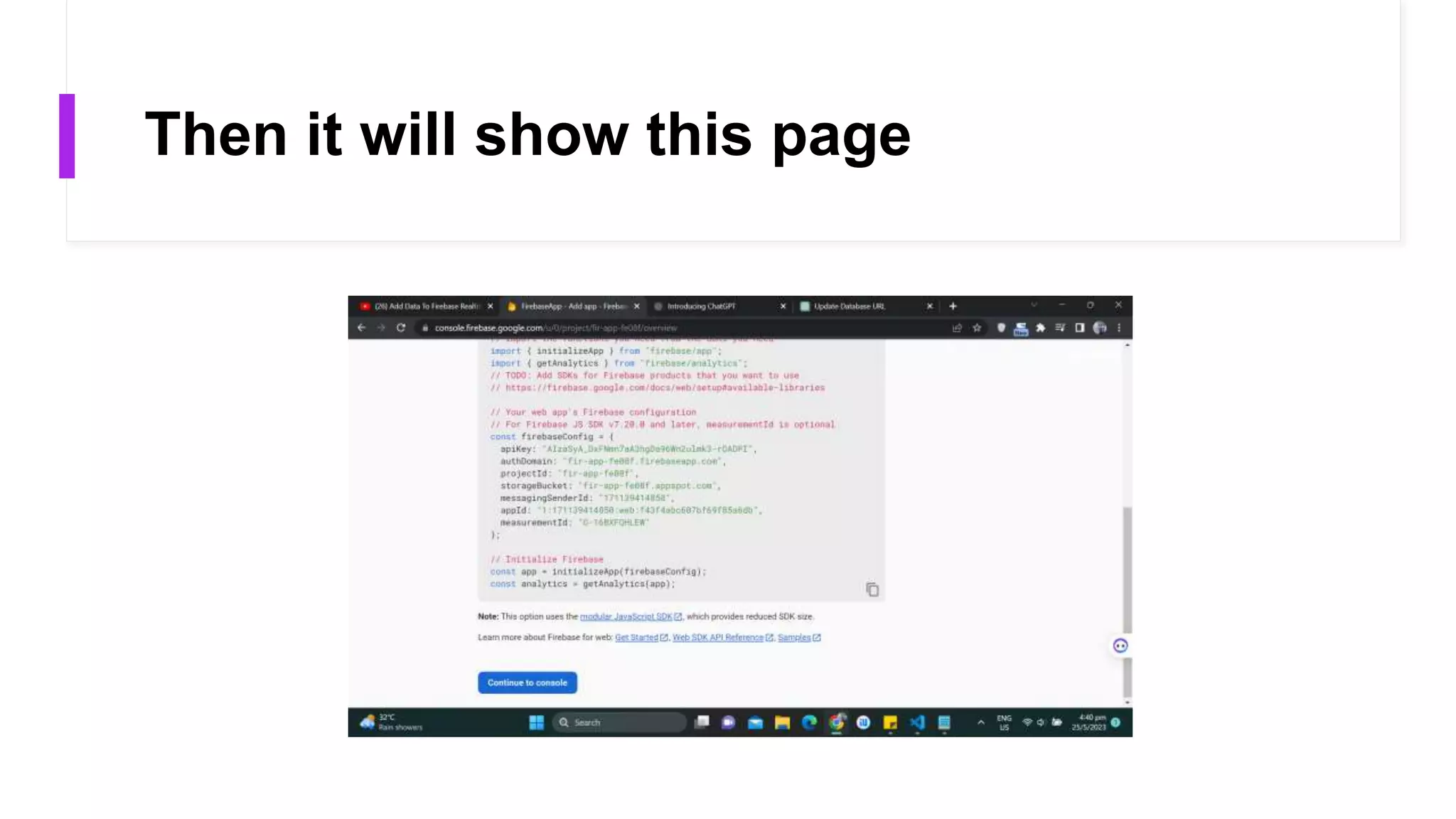 Then it will show this page
 