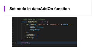 Set node in dataAddOn function
 