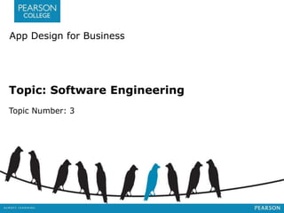 App Design for Business 
Topic: Software Engineering 
Topic Number: 3 
 
