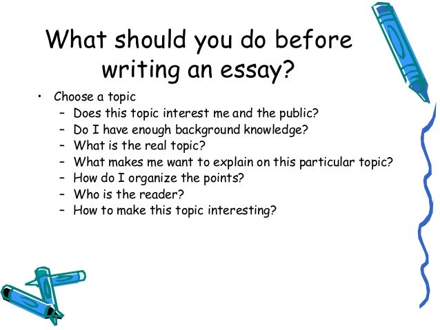 what do you need to write a good essay