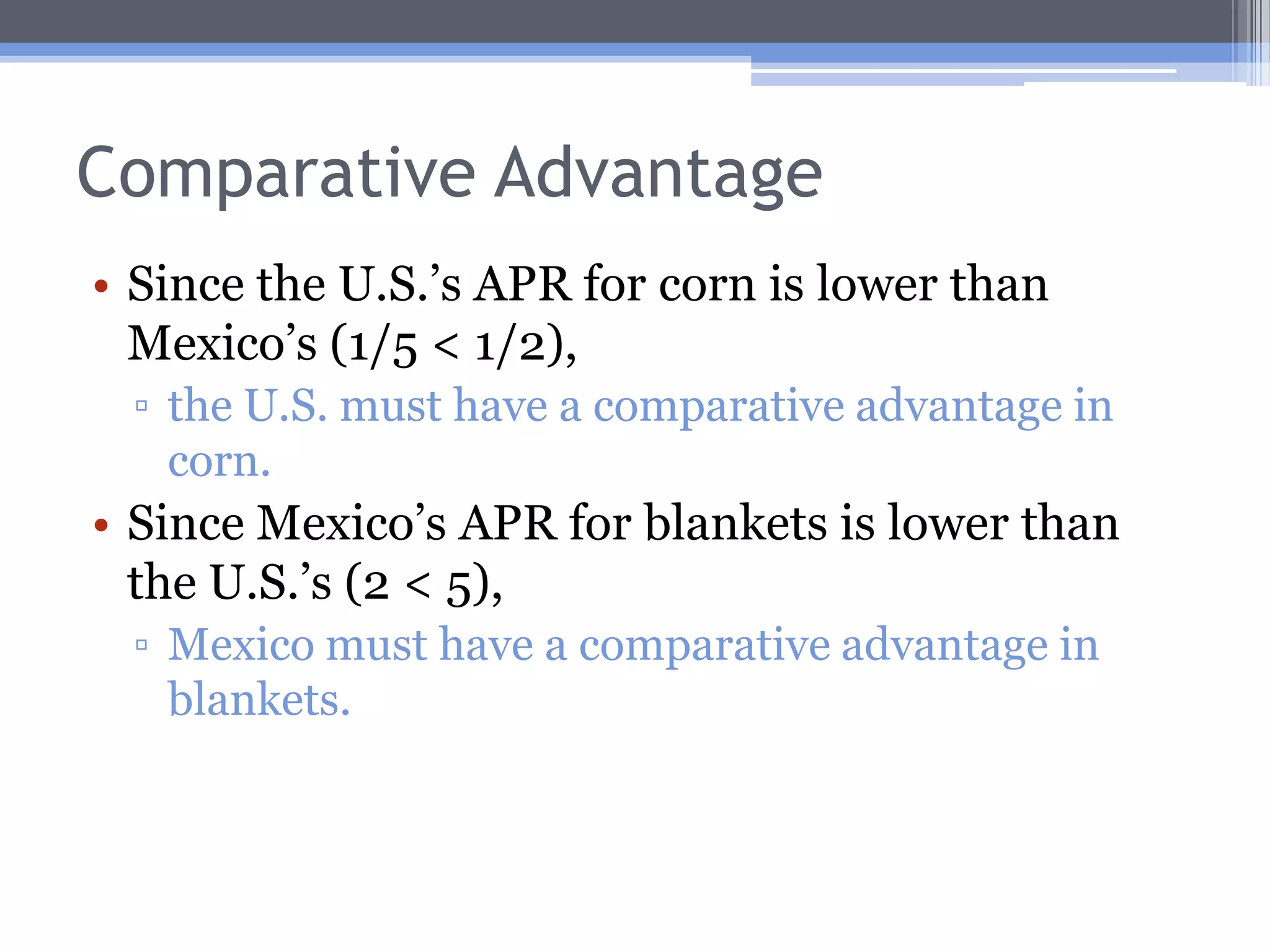 Comparative Advantage: An Example
