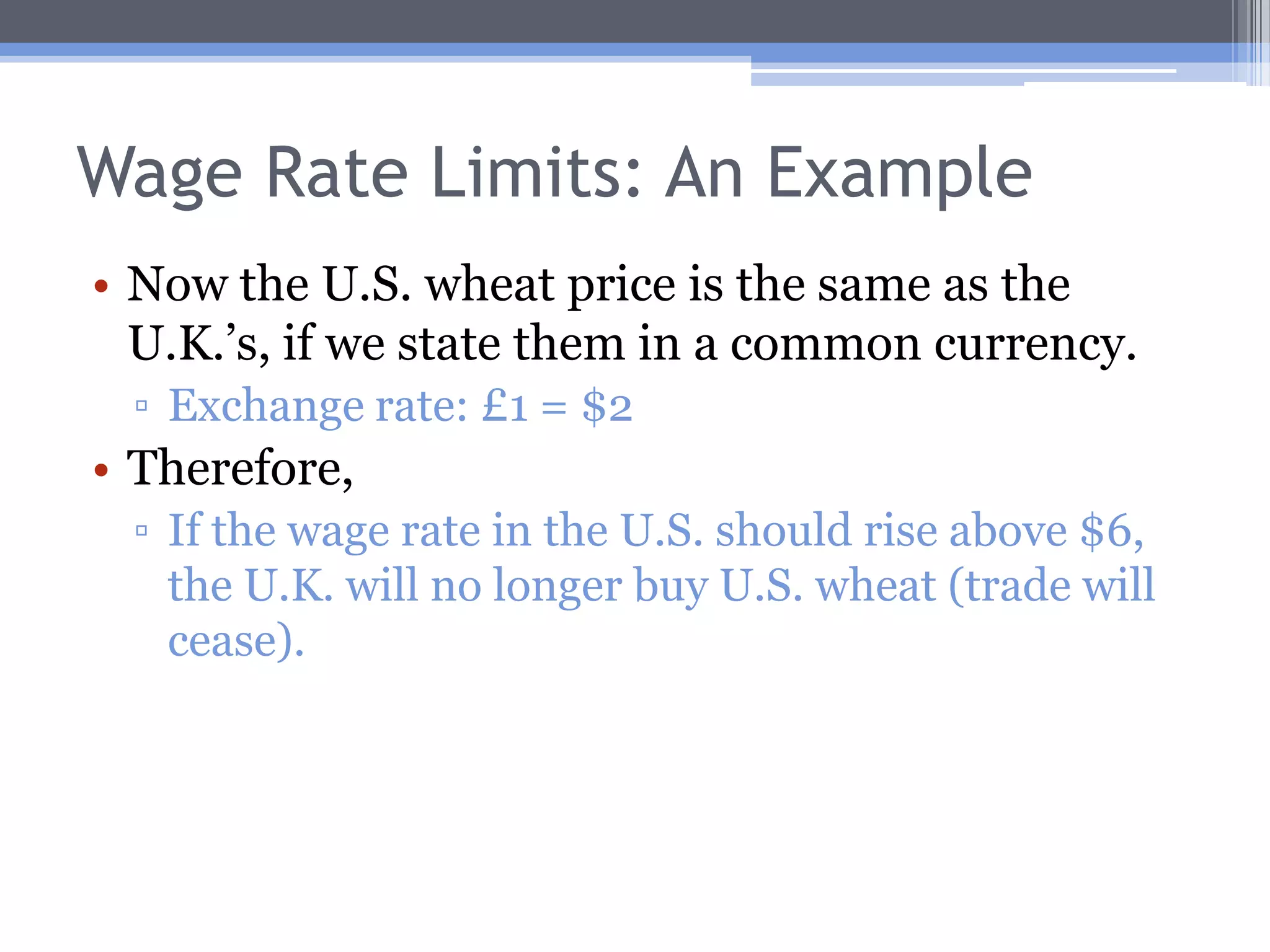 Wage Rate Limits: An Example