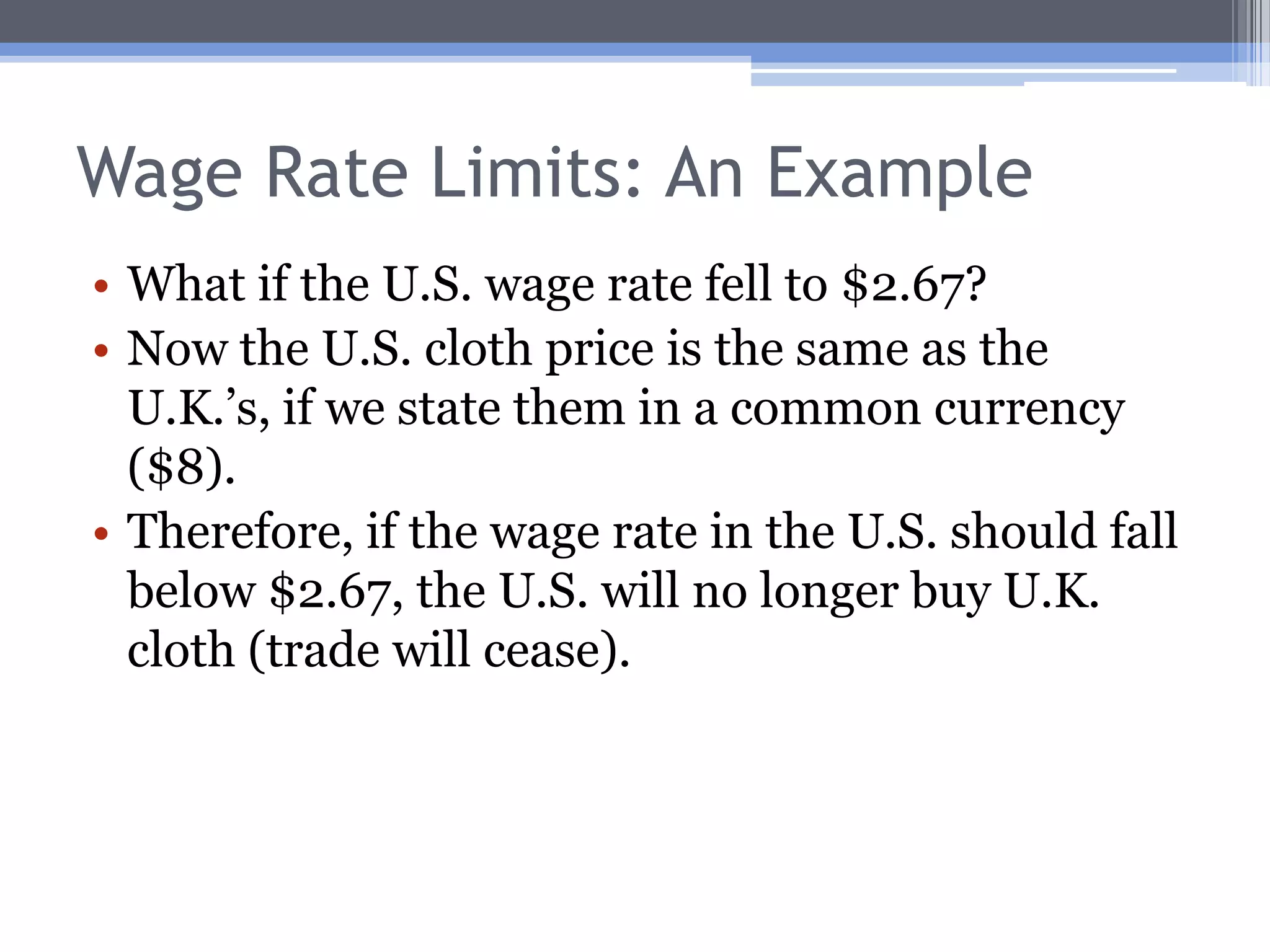 Wage Rate Limits: An Example