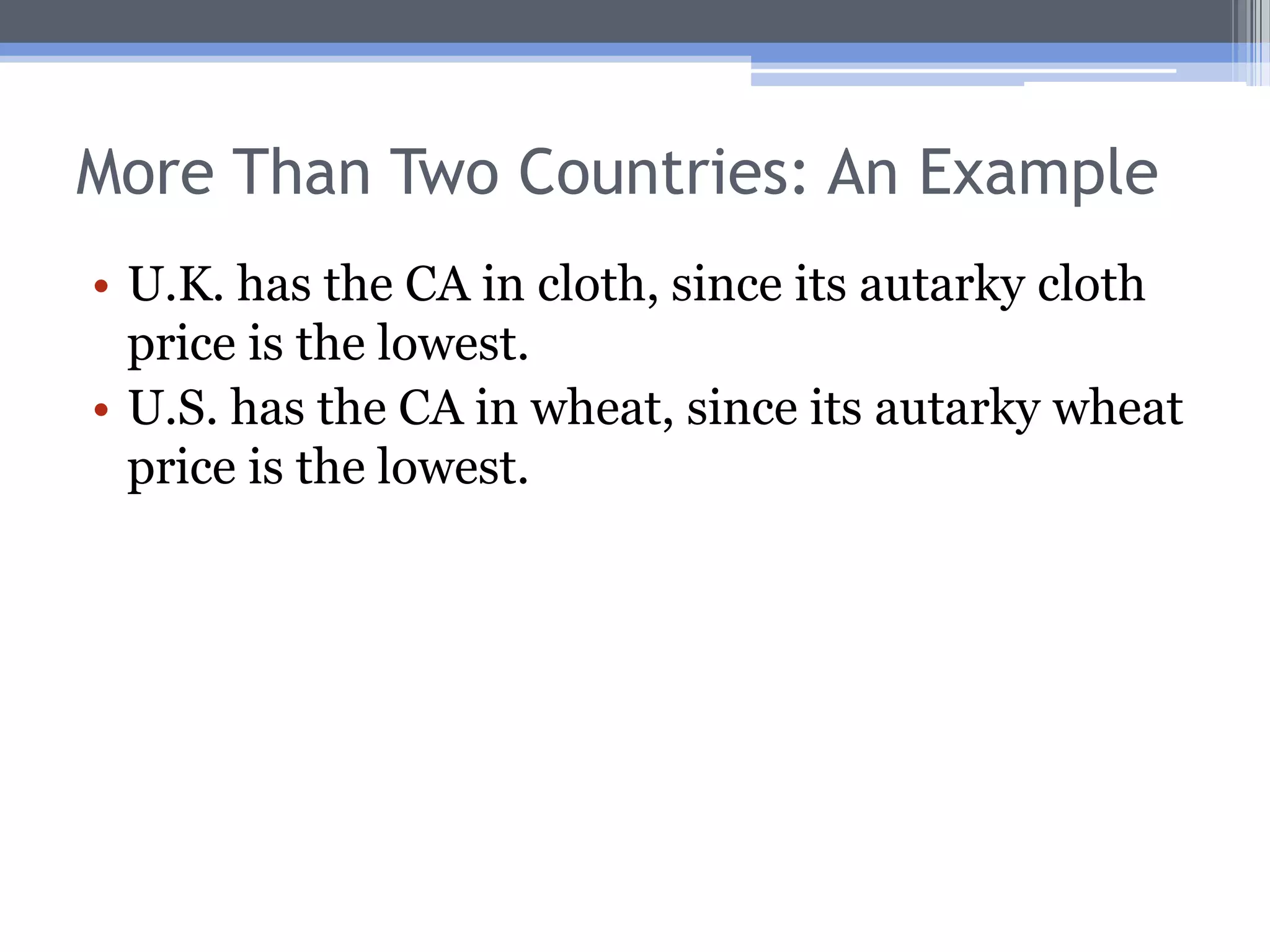 More Than Two Countries: An Example