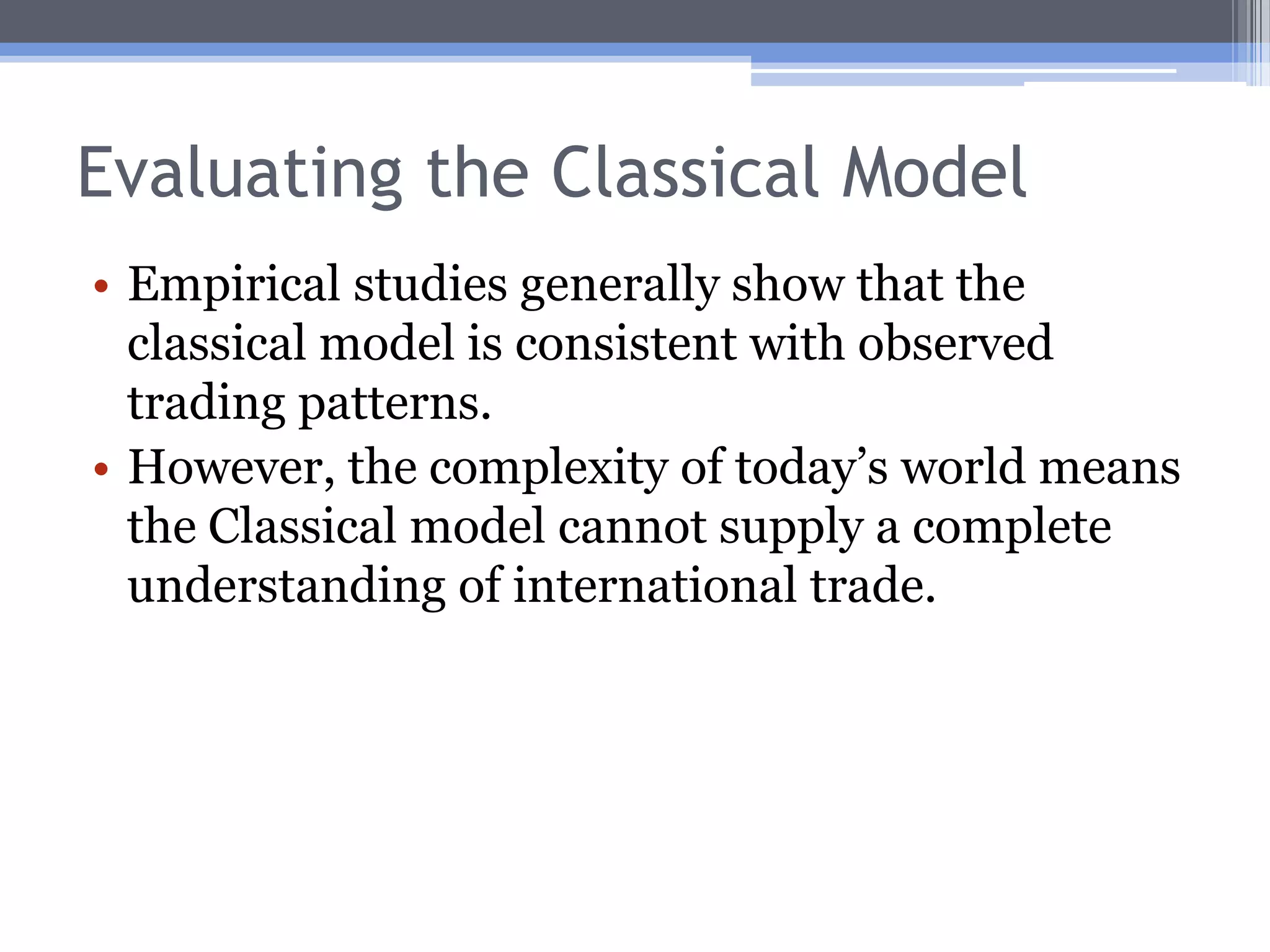 More Than Two Countries: An ExampleToT: 1C = 1.6W (or: 1W = .625C)