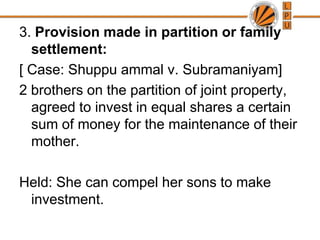 In consideration, the son agreed to give a part of the estate to illegitimate son of his father.Held: illegitimate son can sue.