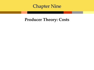 Chapter Nine

Producer Theory: Costs
 