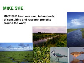 MIKE SHE
MIKE SHE has been used in hundreds
of consulting and research projects
around the world
 