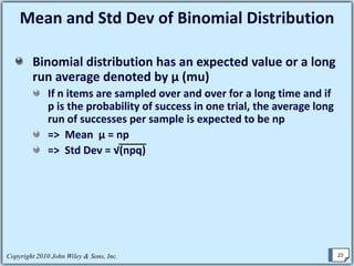 Discrete  Probability Distributions