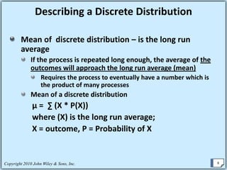 Discrete  Probability Distributions