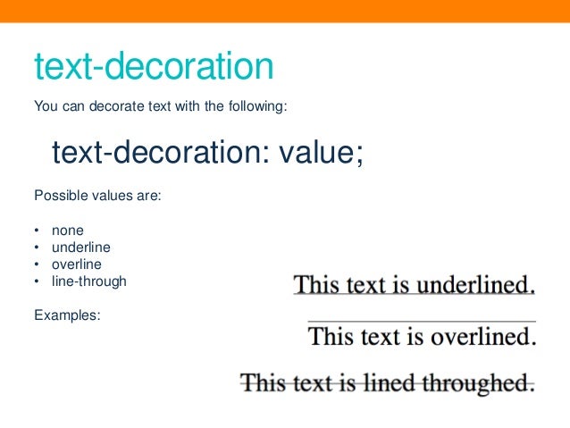 Css Text Properties