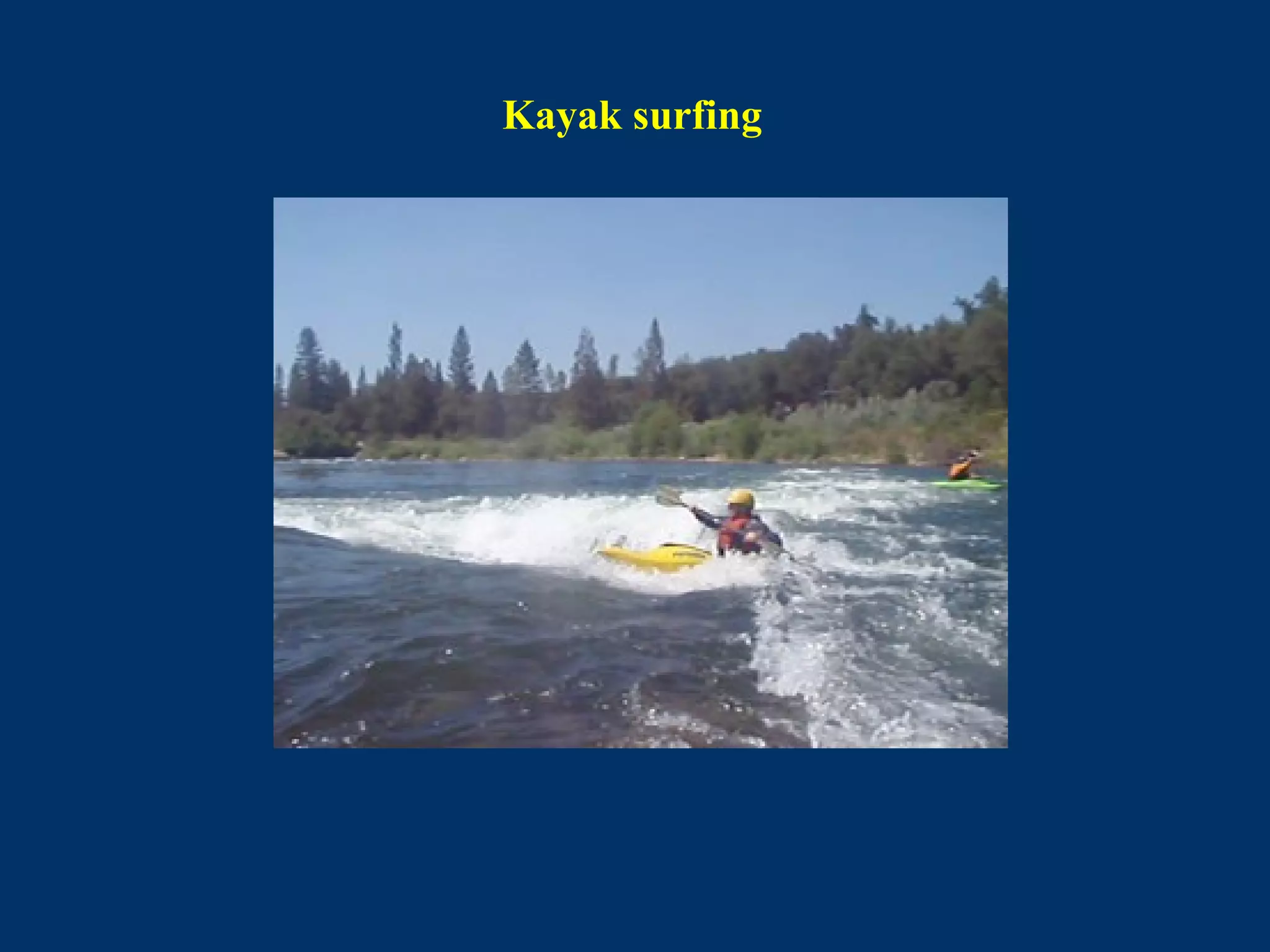 Kayak surfing
 