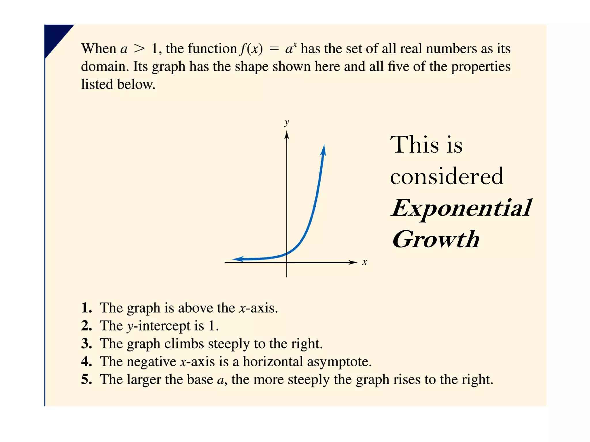 This is
considered
Exponential
Growth
 