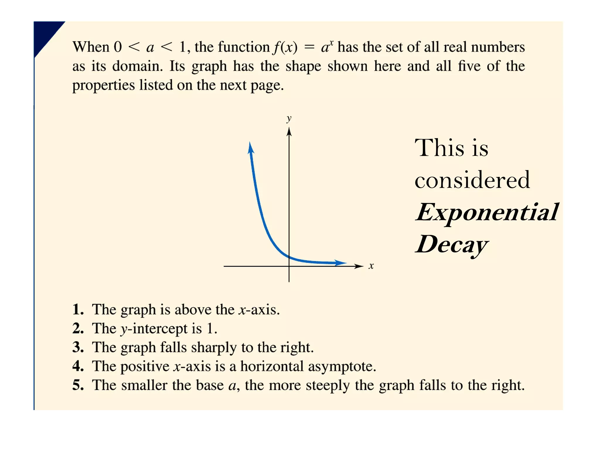 This is
considered
Exponential
Decay
 