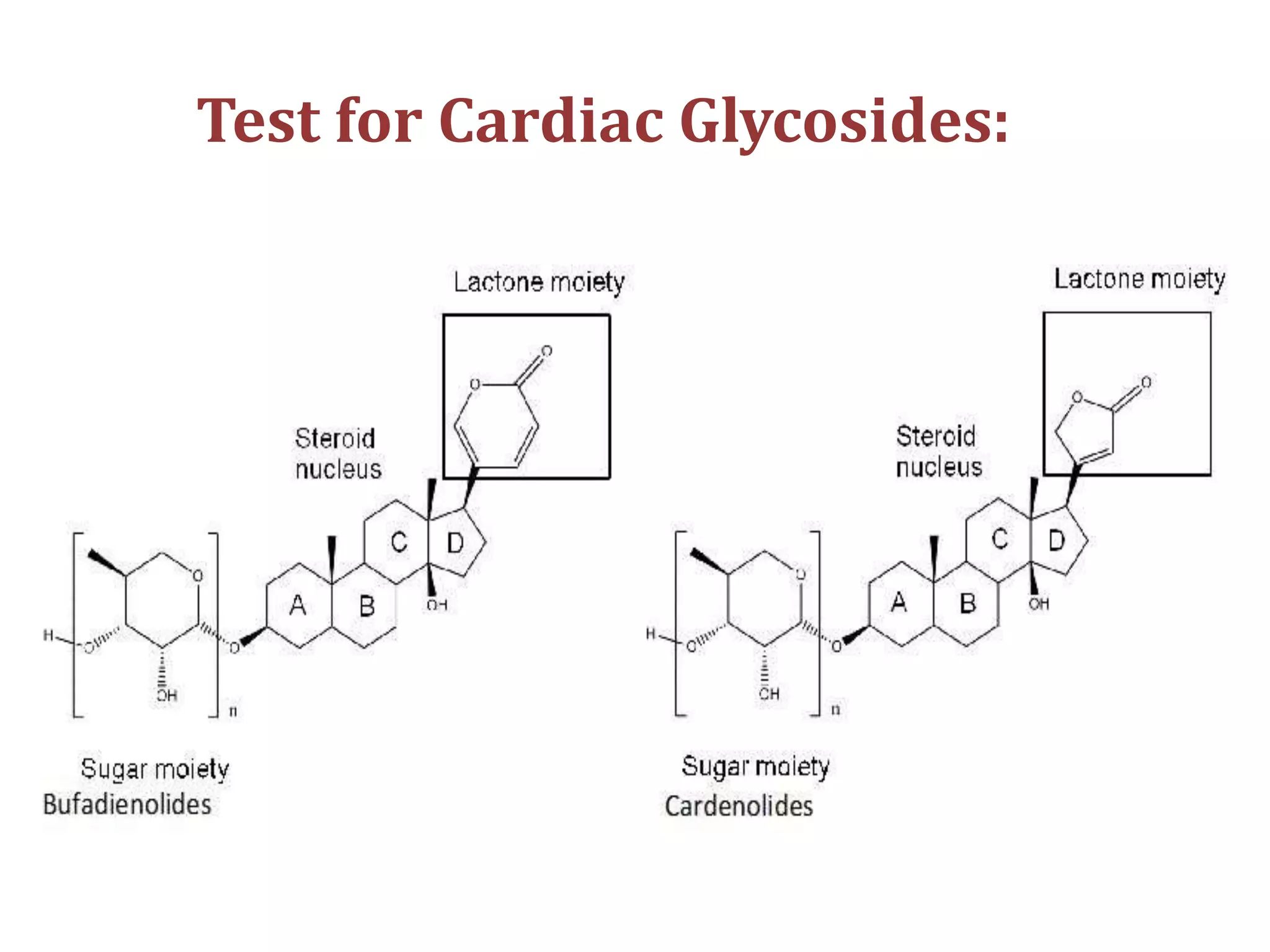 Test for Cardiac Glycosides:
 