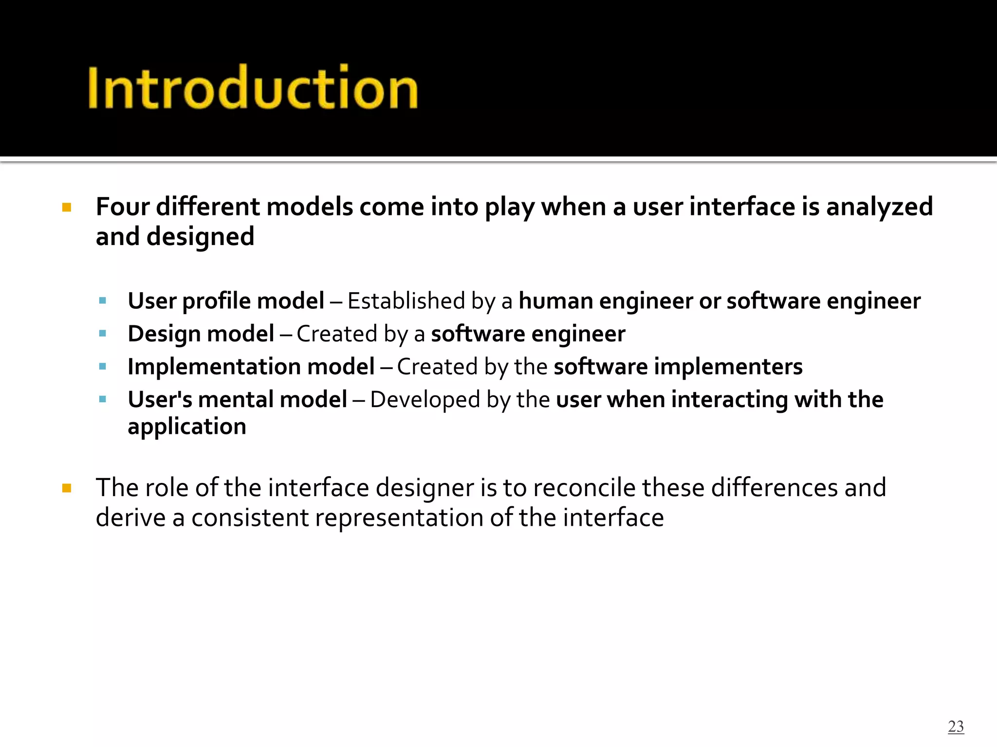 User Interface Analysis and Design | PPTX