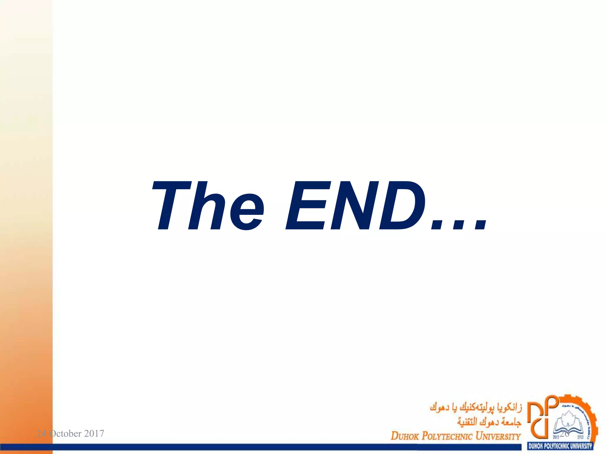 The END…
24 October 2017 20
 
