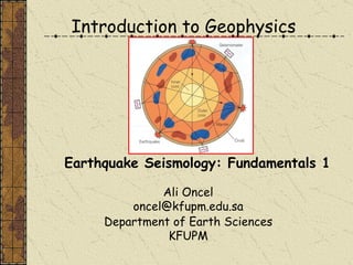 Introduction to Geophysics Ali Oncel [email_address] Department of Earth Sciences KFUPM Earthquake Seismology: Fundamentals 1 