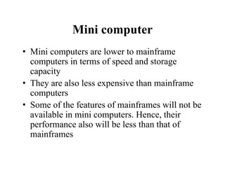 Classification of Computer | PDF
