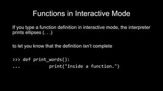 Def Print Python Lecture 4 | PPTX